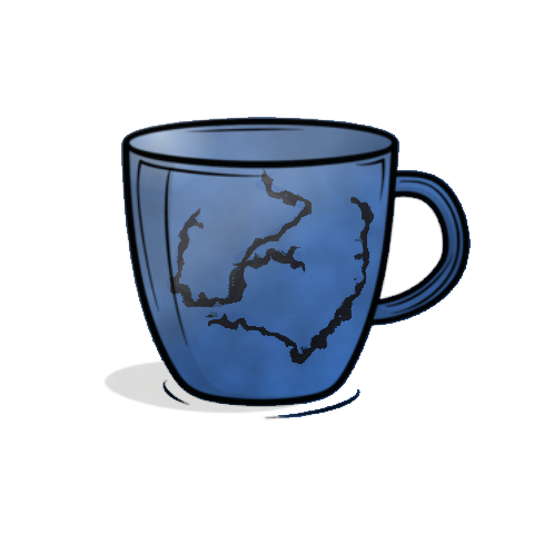 Cracking mug